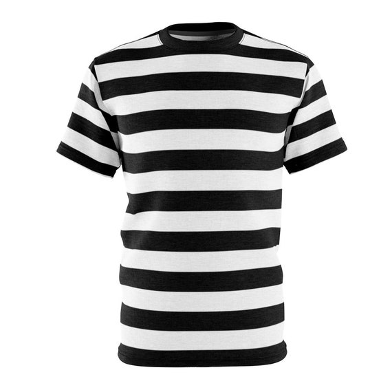 Camiseta de con rayas blancas y negras camiseta de - Etsy España
