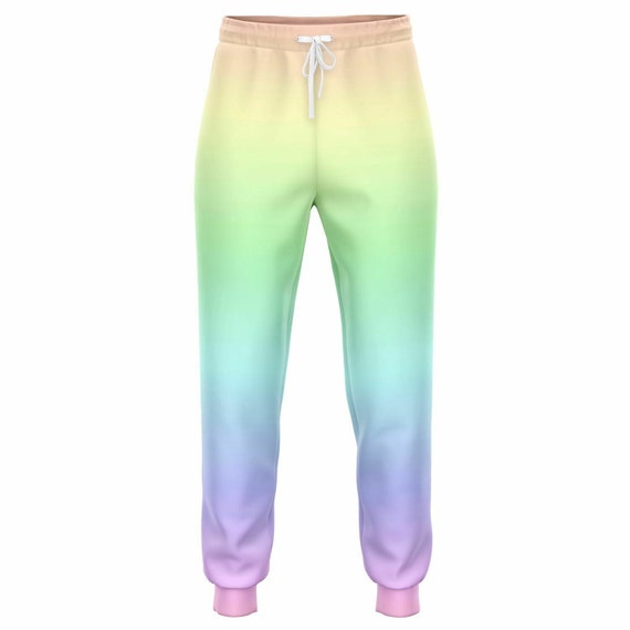 Pastel Rainbow Joggers Sweatpants With Pockets, Ombre Gradient Tie Dye Women  Men Fleece Comfy Cotton Sweats Pants Loungewear -  Canada
