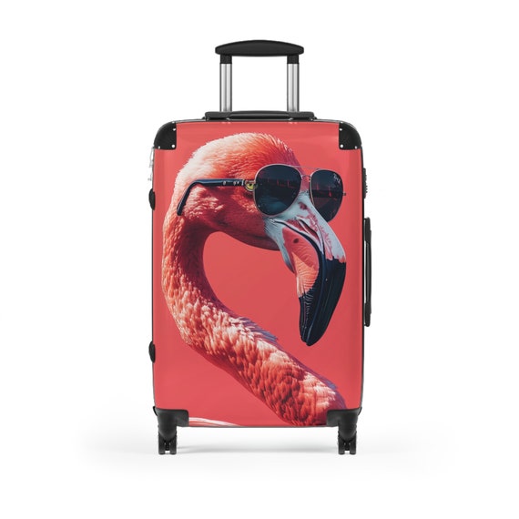 Pink Flamingo Suitcase Luggage Carry on With 4 Wheels Cabin Travel Small Large Set Rolling Spinner Lock Decorative Designer Hard Shell Case Etsy UK