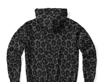 [RETRIEVER CLUB]UNISEX●LEOPARD APPLIQUE HOOD ZIP UP LEOPARD APPLIQUE HOOD ZIP UP [MOCHA BROWN] - Retriever Club