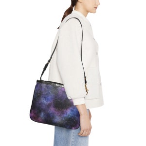 Galaxy Print Small Shoulder Bag Space Stars Purple Women - Etsy