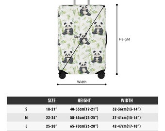 Copri bagaglio in bambù Panda, protezione per valigia Borsa rigida