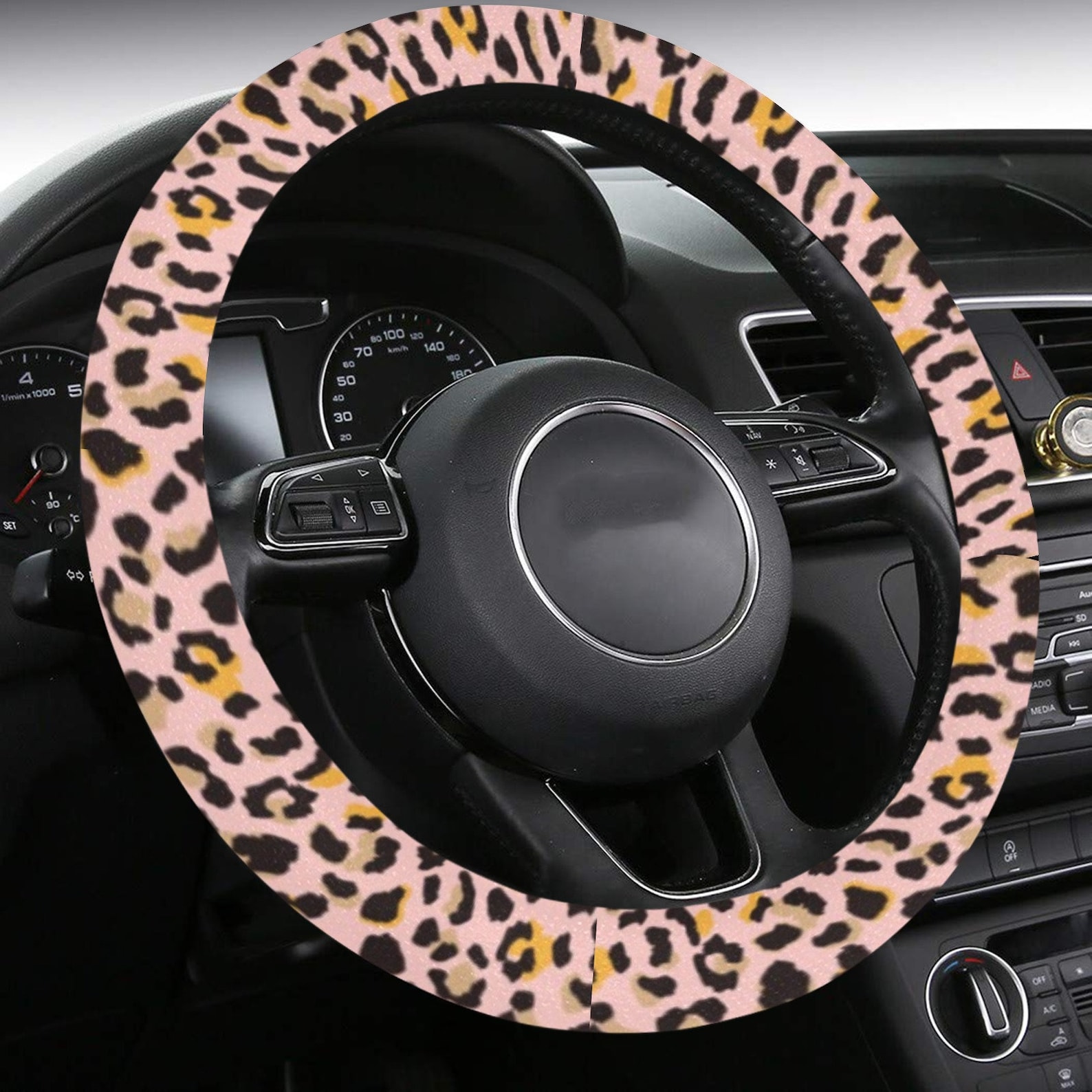 Pink Leopard Steering Wheel Cover with AntiSlip Insert Cute Etsy
