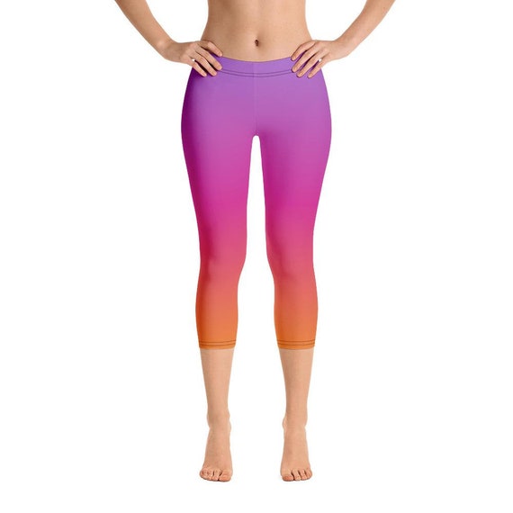 Pastel Rainbow Ombre Yoga Leggings Women, Tie Dye Gradient Kawaii Colo –  Starcove Fashion