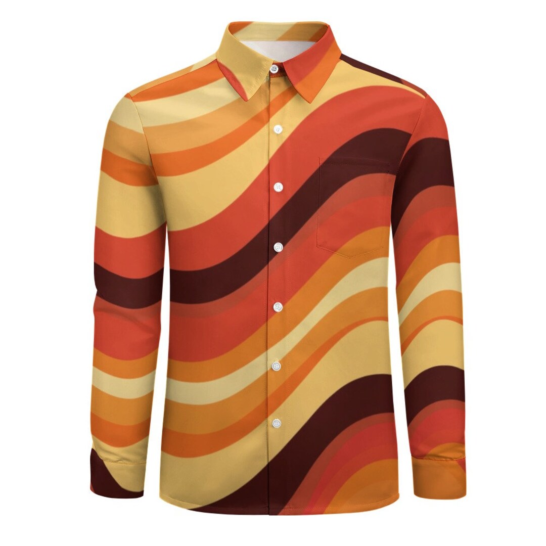 Wavlynn Mens Black Stripe Cotton Button Front Shirt Long Sleeve Regular Fit Spring Collection