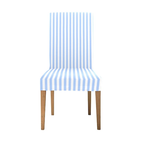 Blue and white striped dining chairs deals