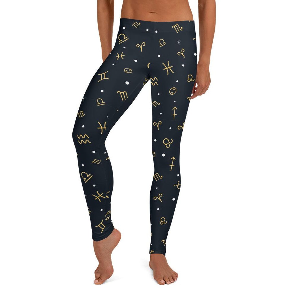 Zodiac Astronomy Leggings for Women Mythology Symbols Printed Etsy