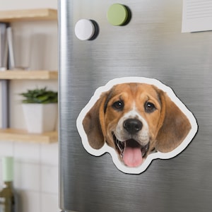 Personalized Pet Magnet, Custom Photo Picture Dog Animal Fridge Refrigerator Car Locker Cute Cruise Door Kitchen Die Cut Magnet