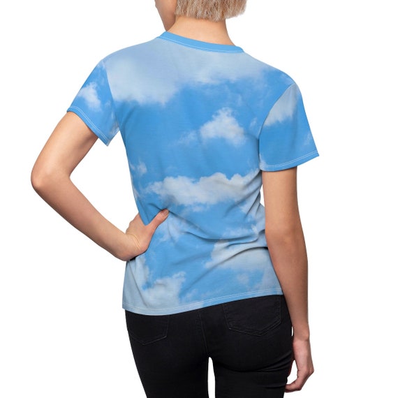 Blue Cloud Womens Shirt Prince Vaporwave Aesthetic Blue Sky