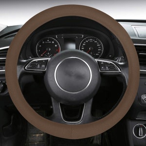 Brown leather steering wheel cover -  Österreich
