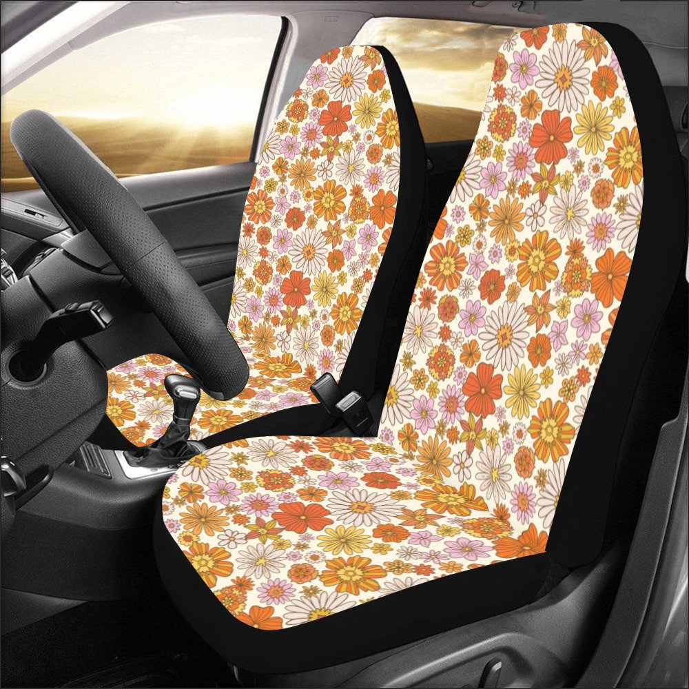 Faux Embroidery Print Wildflower Car Seat Covers for Vehicle, Cottagecore  Boho Floral, Cute Car Accessories for Women New Driver Gift 