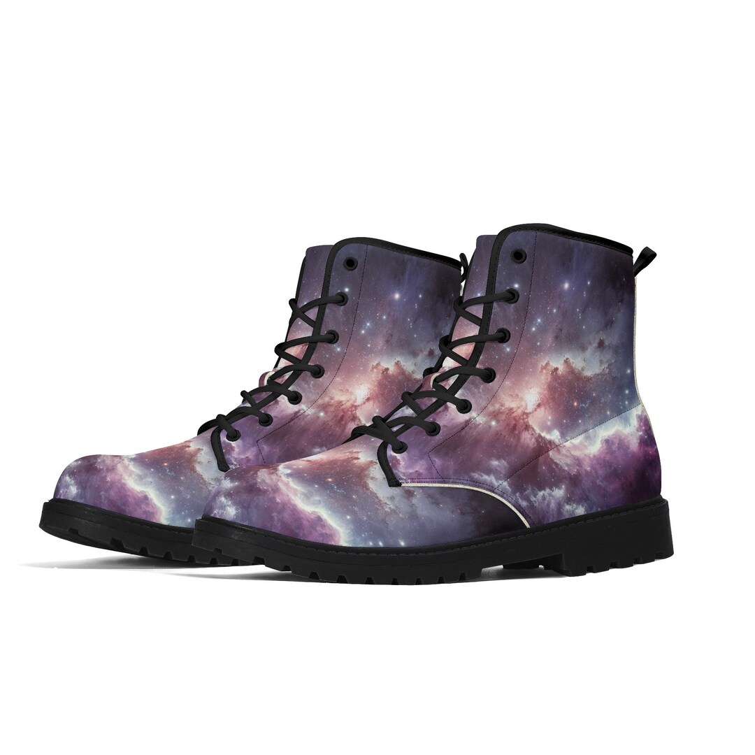 Purple Universe Galaxy Women's High Top Shoes