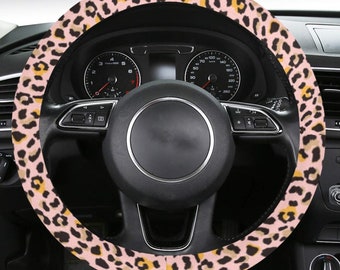 Pink Leopard Lenkrad Abdeckung mit Antirutsch Einsatz, Niedlicher Gepard  Animal Print Auto Wrap Protector Damen Zubehör - .de