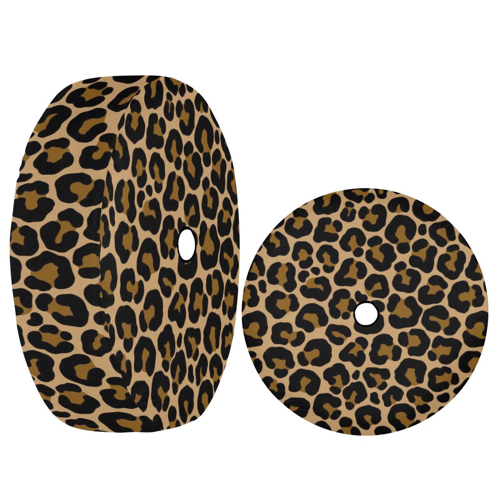 Leopard Spare Tire Cover, Animal Cheetah Brown Print Backup Camera Hole ...