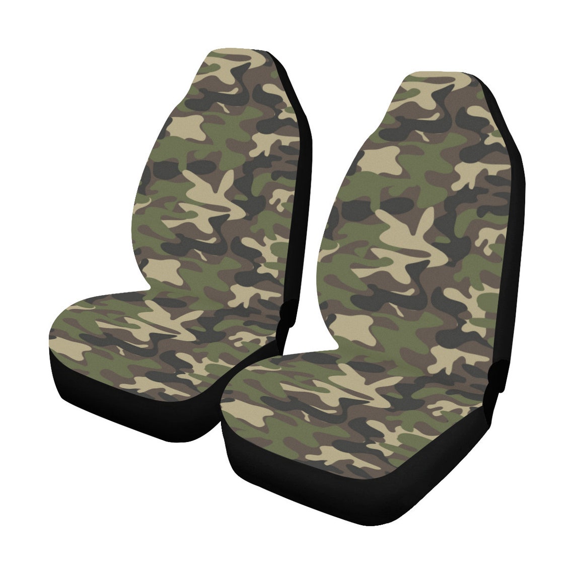 Green Camo Car Seat Cover Army Brown Camouflage Front Seat Etsy