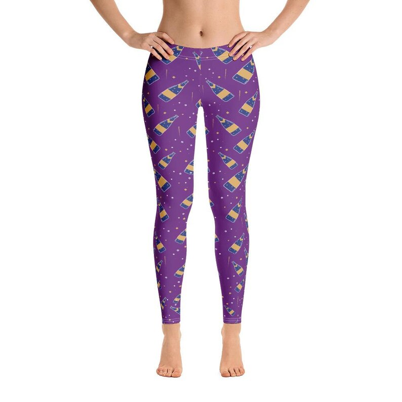 Champagne Pattern Print Women Leggings
