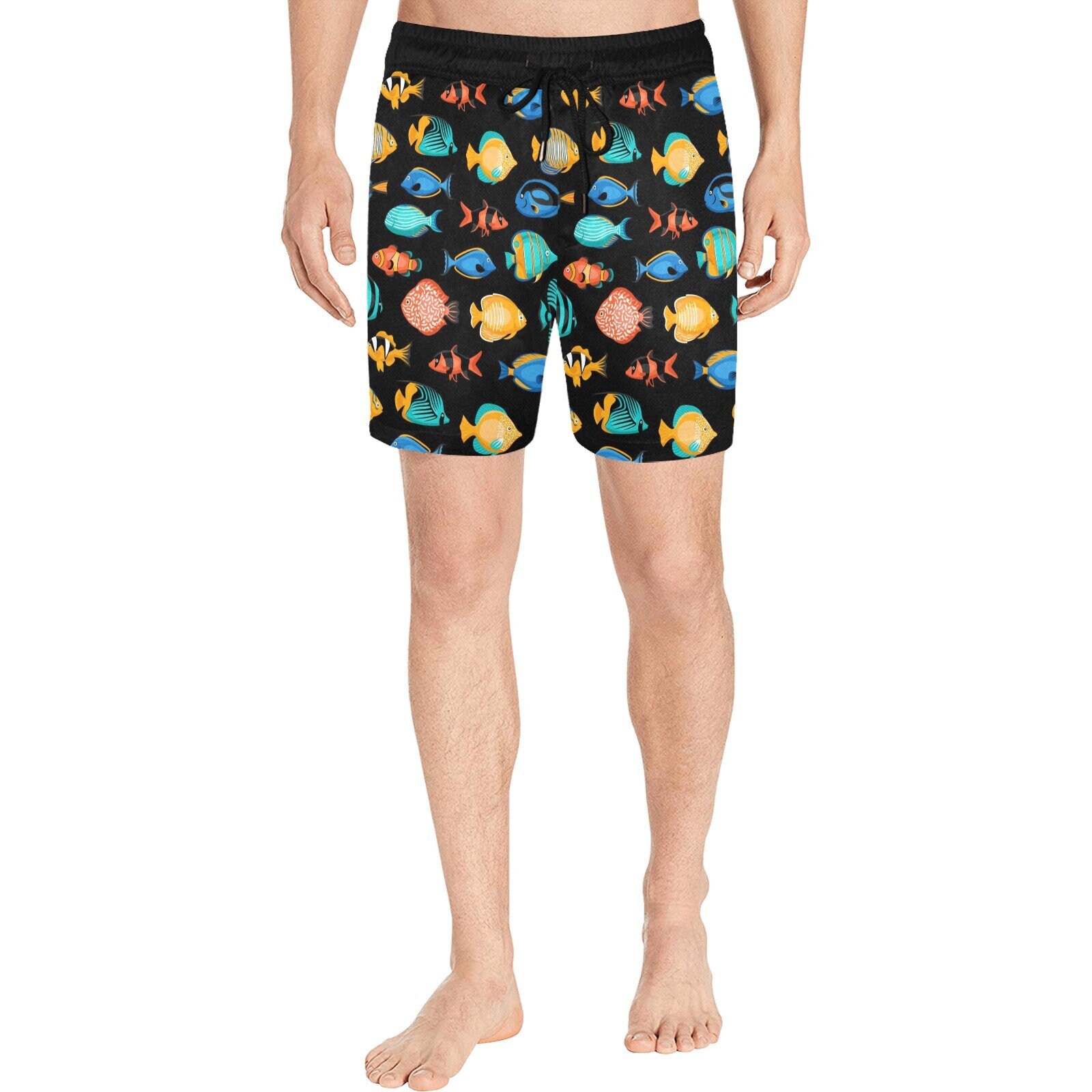 Mid Length Shorts Beach Swim Trunks 