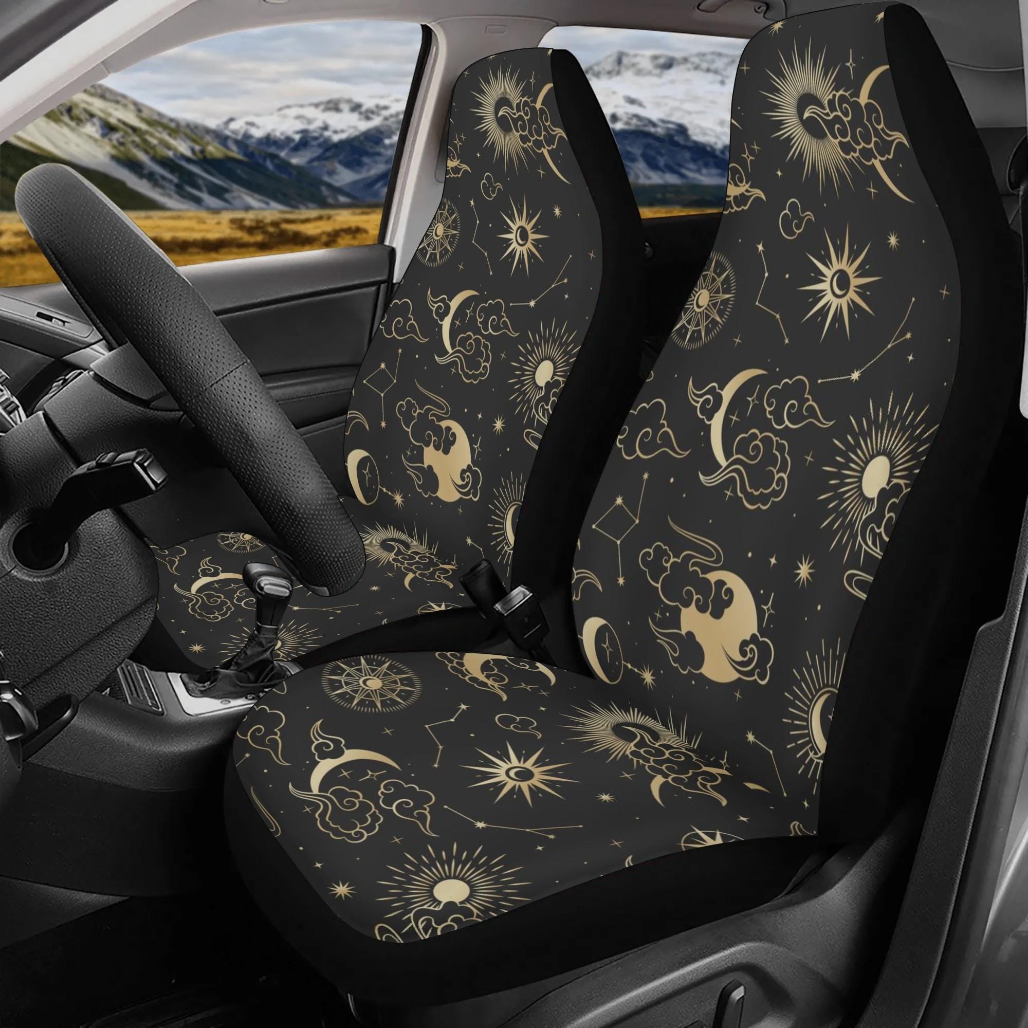 Sun & Moon Car Seat Covers: Universal Fit, Polyester, Set Of 2 - View #12