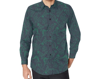 Camicia abbottonata da uomo a maniche corte scozzesi di