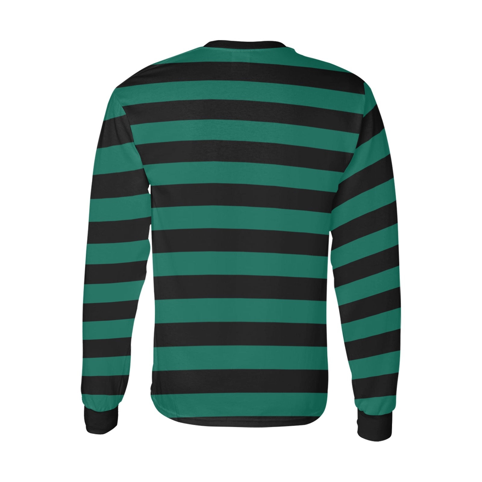 Tシャツ・カットソー RONRON MULTI STRIPE LONG SLEEVE NAVY GREEN Border Multi-Stripe Retro Long Sleeve T-Shirt - Navy/Green