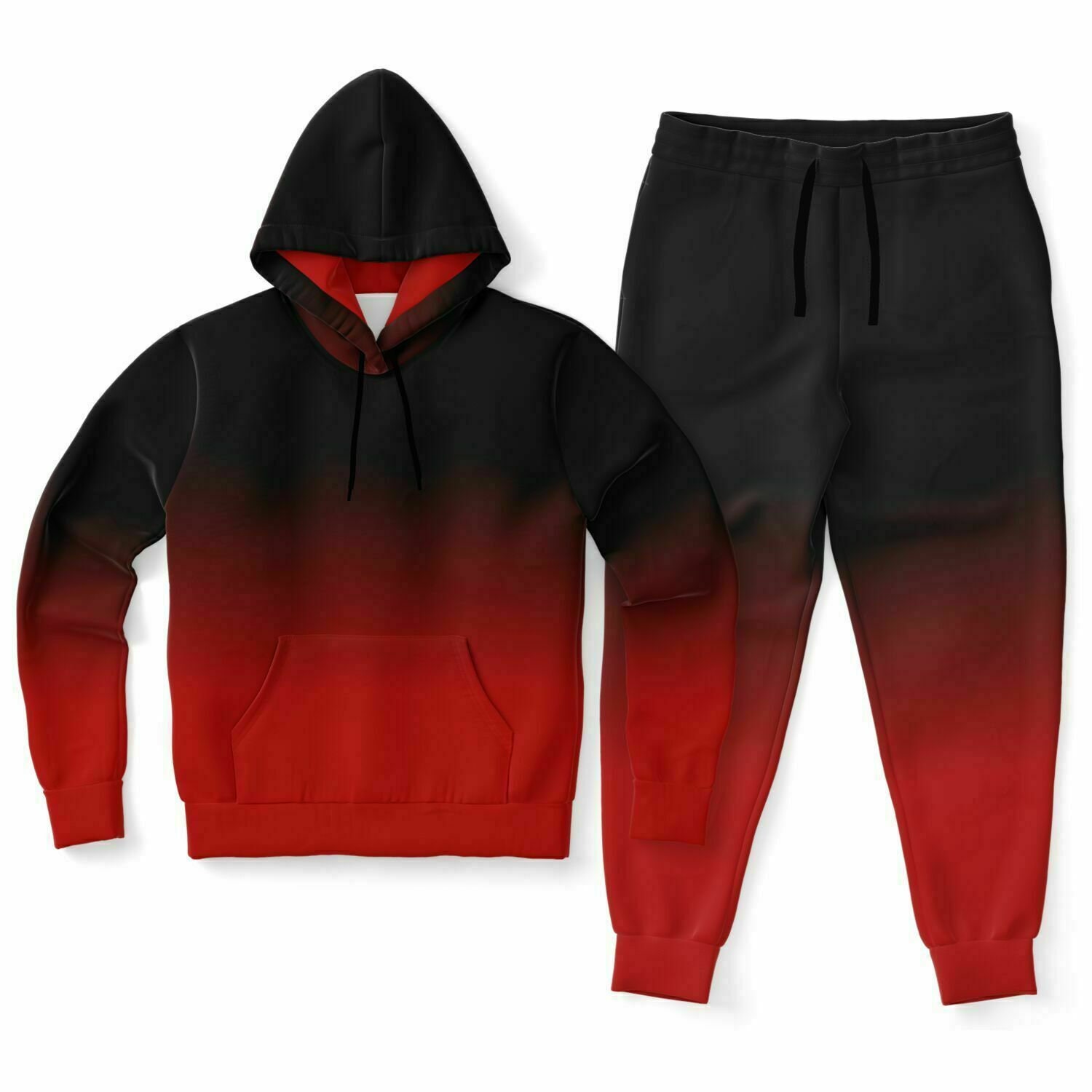Black and red jogging suit best sale