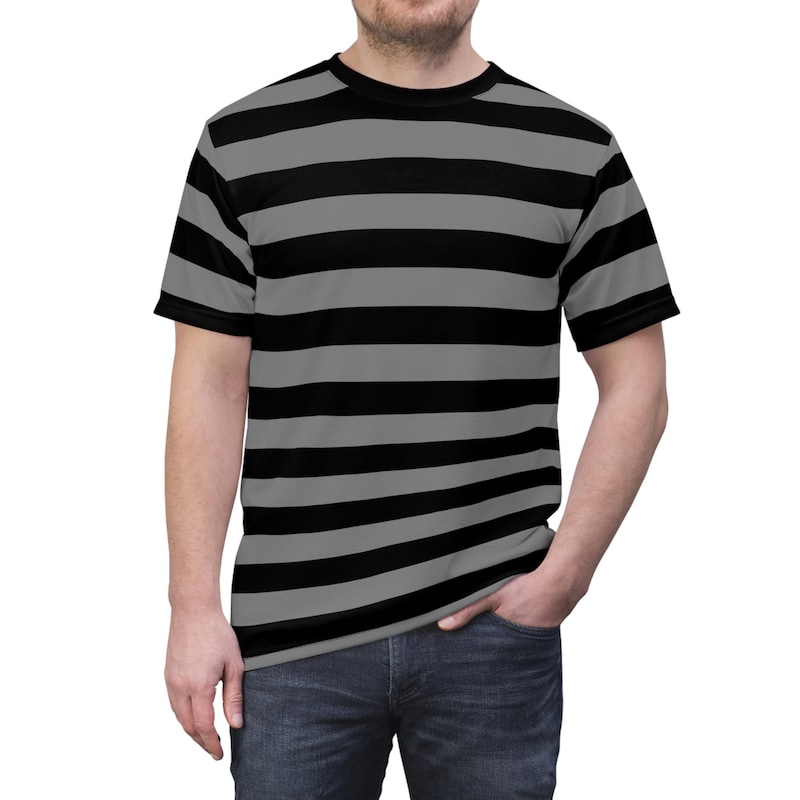 Mens Wide Stripe T-Shirt Dark Sapphire Navy