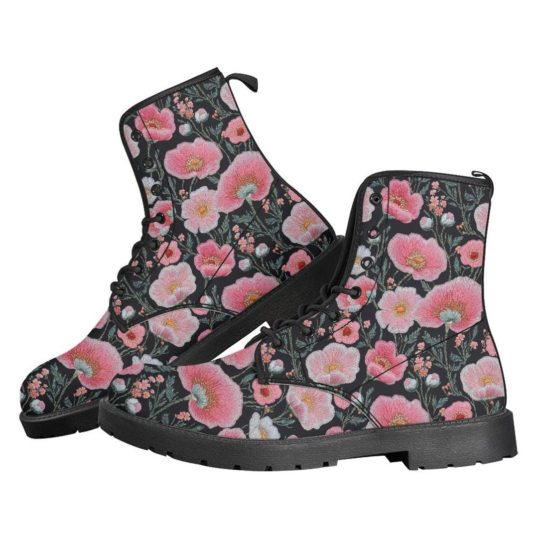 Colorful Rose Floral Women's Boots