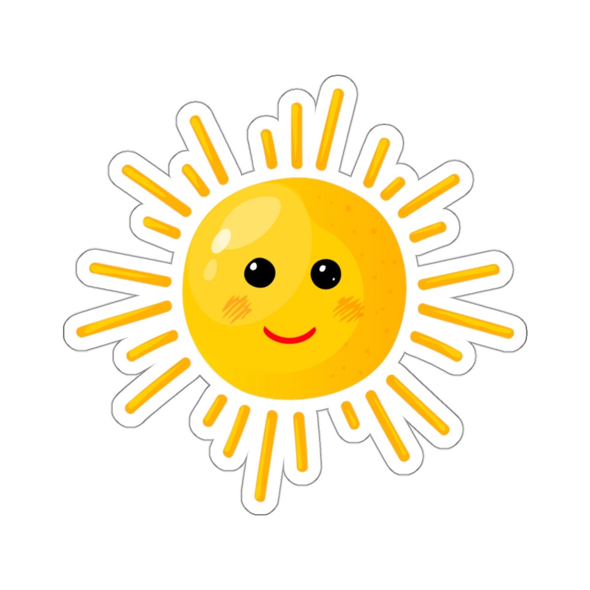 Sun Sticker, Sunshine Sunrays Laptop Decal Vinyl Cute Waterbottle ...