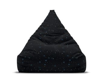 Constellation Bean Bag Chair Cover, Stars Space Galaxy Washable Triangle Small Large Adult Children Kids Sofa Dorm Decor Unfilled Sack