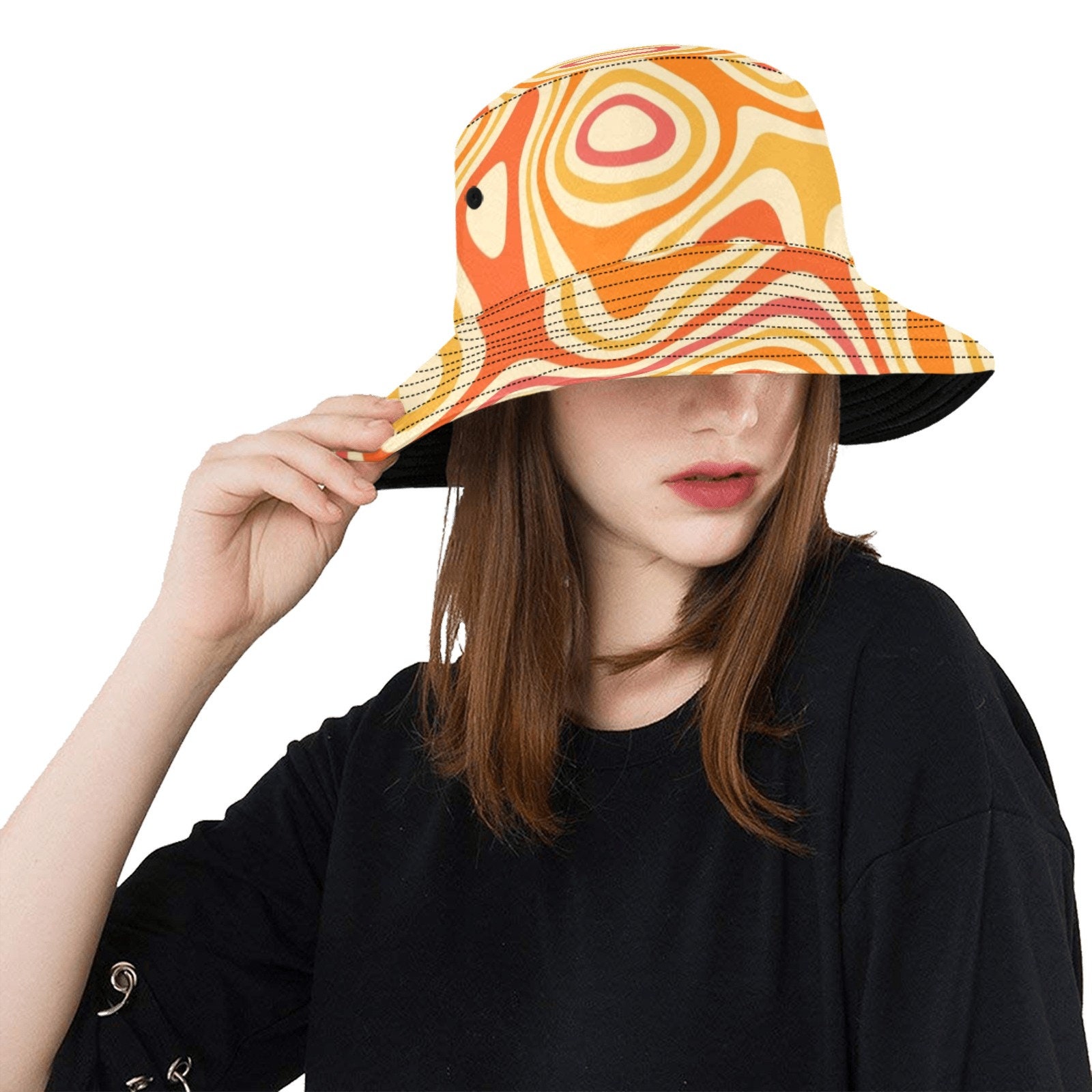 ブコ CORDUROY BUCKET HAT ORANGE x BLACK ブコ CORDUROY BUCKET HAT ORANGE x BLACK CORDUROY BUCKET HAT STRAP
