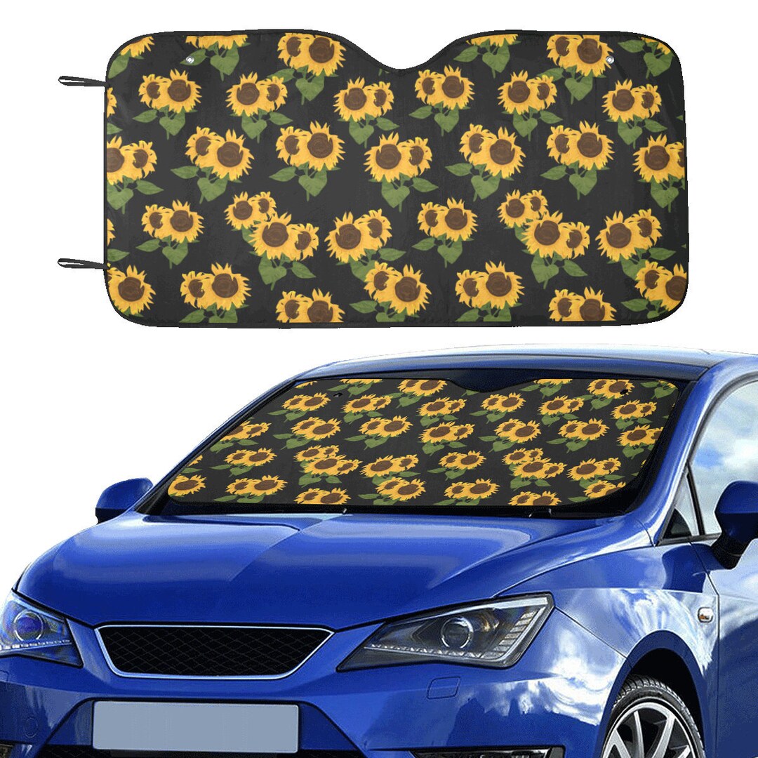 Sunflower Windshield Sun Shade, Flower Car Accessories Auto Protector