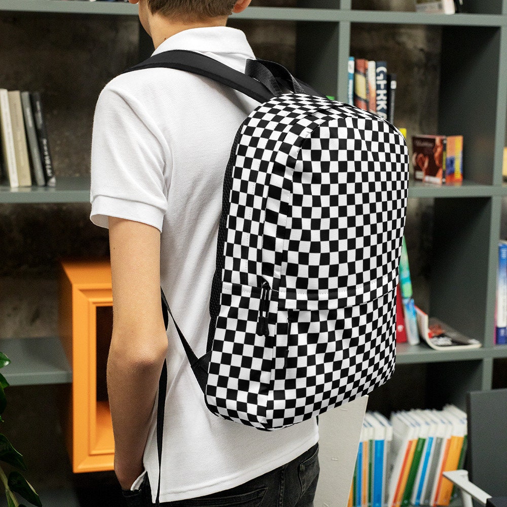 - Etsy Checkered Backpack