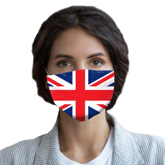 UK Union Jack Distressed Flag Face Mask With Filter United - Etsy