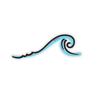 Adesivo de onda, oceano, onda do mar, desenhado à mão, azul, laptop, vinil, bonito, à prova d'água, garrafa de água, etiqueta estética do carro, decalque de telefone de parede
