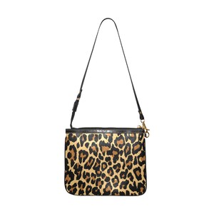 Leopard Print Small Shoulder Bag, Animal Cheetah Women Leather With ...