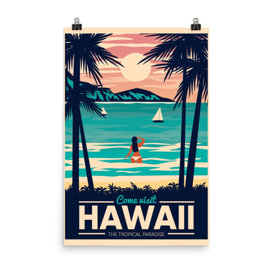 Society6 ケース Vintage Palm Tree with Hawaii Summer Sea Bea Retro Vintage Palm Tree with Hawaii Summer Sea Beach Poster