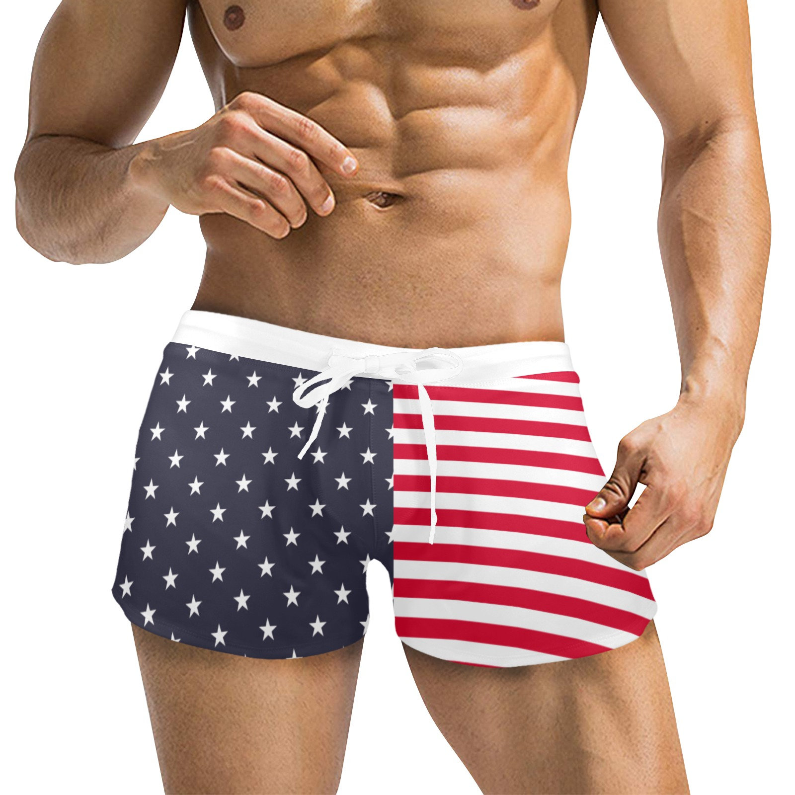 New Arrival Mens Swim Trunks With Mesh Lining Side Pockets