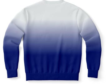 Womens Sweatshirt Modern Canvas Tie Dye Sweatshirt Blue White