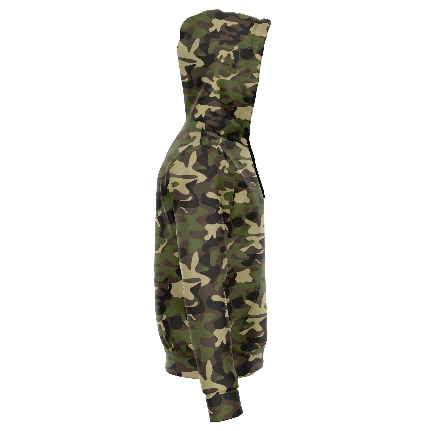 Felpa Con Cappuccio E Zip Divisa Nera/mimetica Leggera Fox - Foto 5