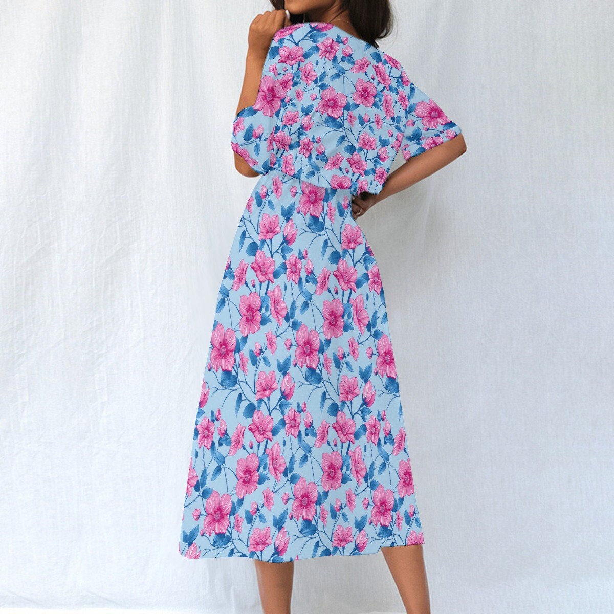 pink and blue dress for women Mom & Me