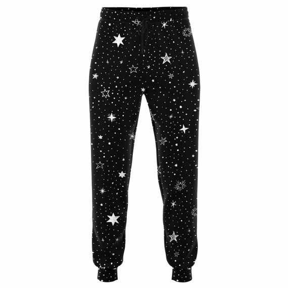 Stars Joggers Sweatpants With Pockets Black Space Celestial Women Men Female Ladies Fleece Comfy Sweats Pants Loungewear Bottoms Etsy