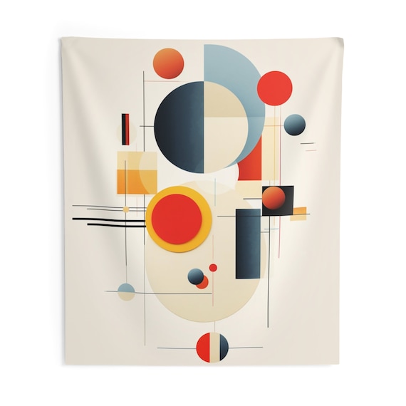 Buy Bauhaus Tapestry Geometric Abstract Wall Art Hanging Cool Unique Vertical Aesthetic Large Small Decor Bedroom College Dorm Room Online in India Etsy