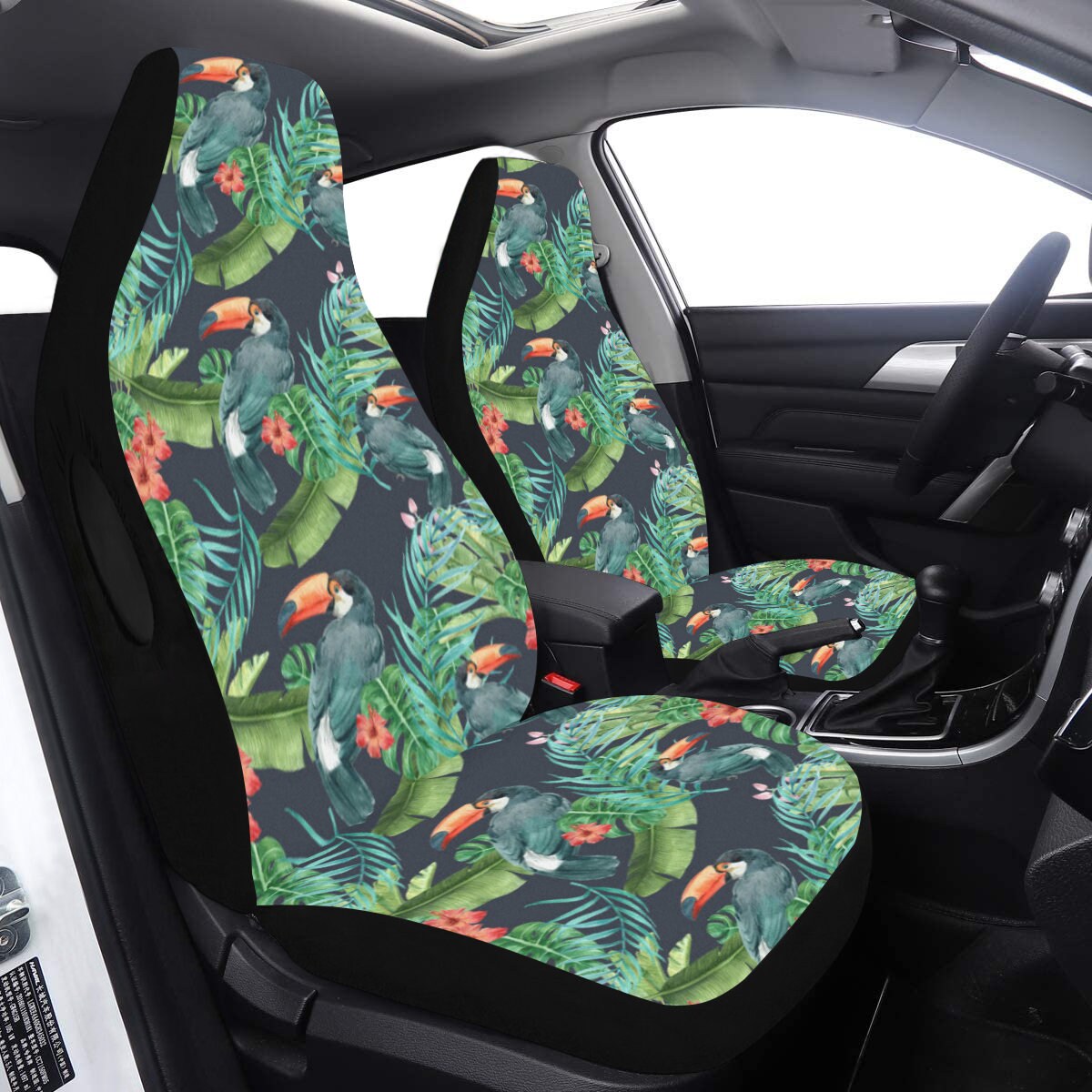 Hawaiian Car Seat Covers Vehicle 2 pc Floral Birds Tropical Etsy