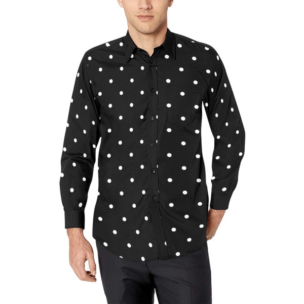 polka dot dress shirt with tie