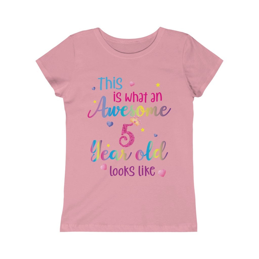This Is What An Awesome 5 Year Old Looks Like Girls Shirt Etsy