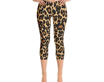 animal print capri leggings