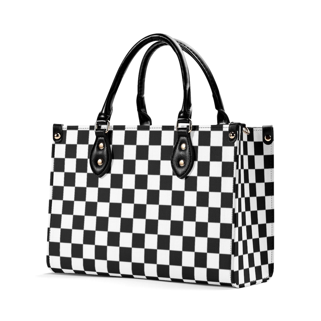 Racing Checkered Shoulder Handbag!