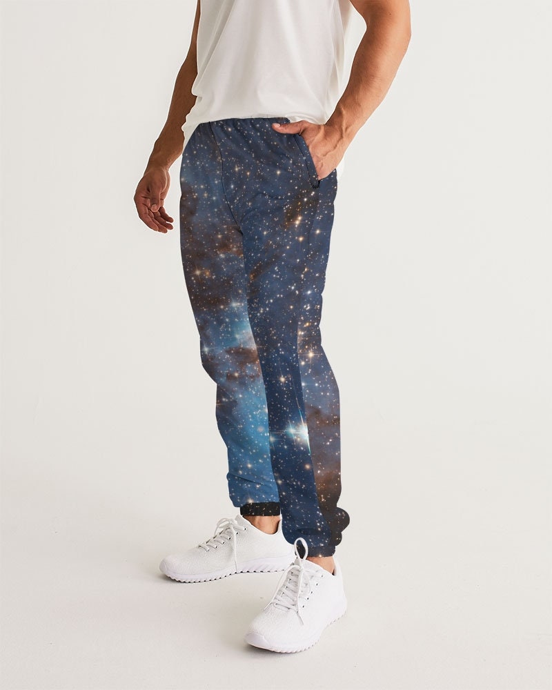 Galaxy Men Track Pants, Space Universe Stars Nebula Zip