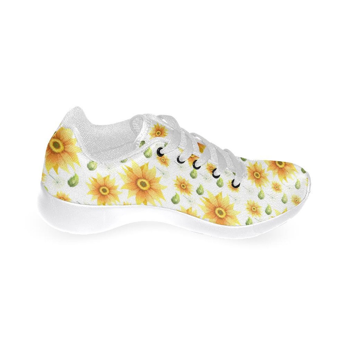 Sunflower Shoes Cute Yellow Flowers Floral Women Sneakers - Etsy