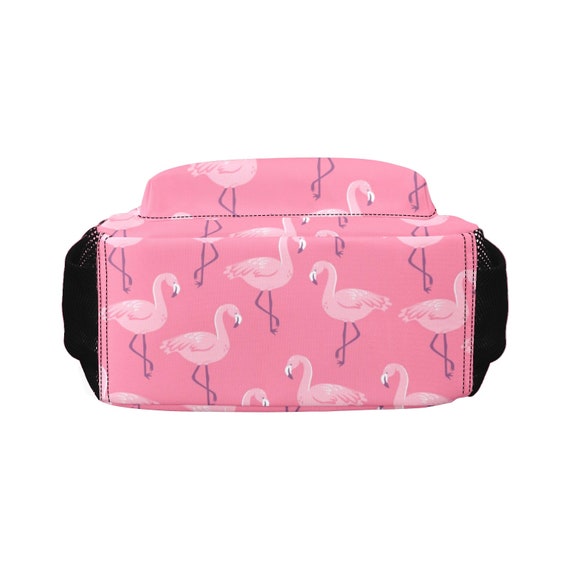 Pink Flamingo Backpack, Tropical Bird Men Women Kids Gift  display picture 1